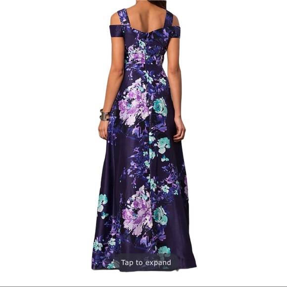 Sangria•Floral Printed A-Line Dress - Picture 7 of 14
